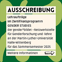 Ausschreibung Lehrauftrge SoSe 2025